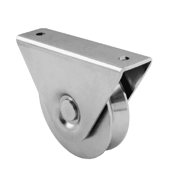 Double Bearing Sliding Gate V Grooved Wheel, External Support