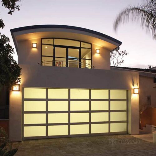 Modern Design Aluminum Panel and Glass Panel Combination Sectional Garage Door