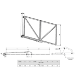 Twin Drive Trackless Bi Folding Swing Gate Hardware Set