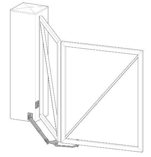 Twin Drive Trackless Bi Folding Swing Gate Hardware Set