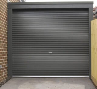 gi powder coated rolling shutter door with gear box motor