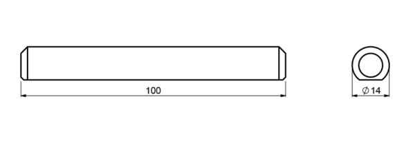 Sliding Gate Track Fixing Pin For O Profile Guide