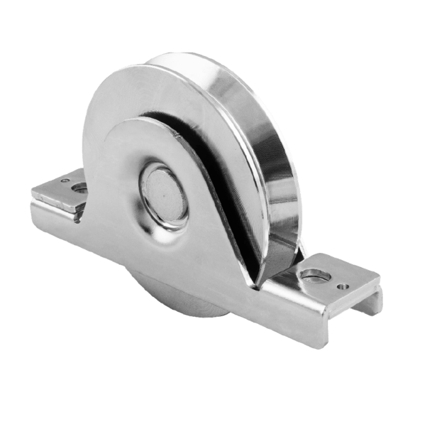 Sliding Gate V Grooved Roller Wheel Double Bearing, Internal Support