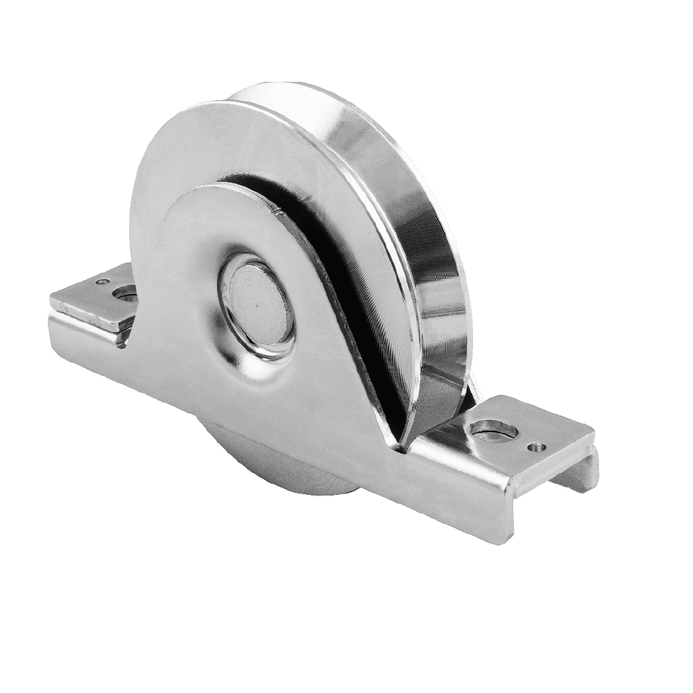 Sliding Gate V Grooved Roller Wheel Double Bearing, Internal Support