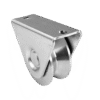 Single Bearing Stainless Steel V Grooved Wheel, External Support