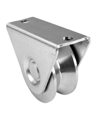 Single Bearing Stainless Steel V Grooved Wheel, External Support