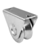 Single Bearing Stainless Steel V Grooved Wheel, External Support
