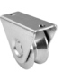 Single Bearing Stainless Steel V Grooved Wheel, External Support