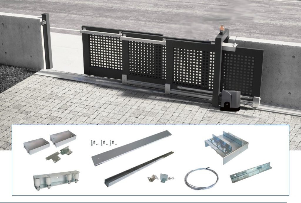 High Quality Stainless Steel Telescopic Automatic Sliding Gate Hardware Accessories Kits