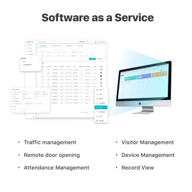 AI Face Recognition Biometric Access Control Time Attendance Cloud