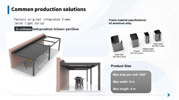 Aluminum Alloy Horizontal Roof Roller Shutters 2