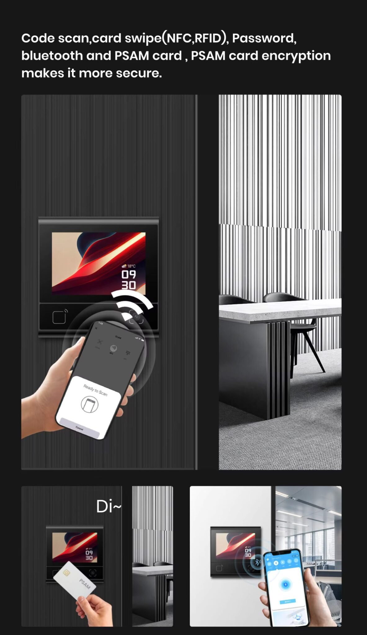 Ethernet Access Control System RFID Reader NFC Smart Card QR Code Scanners