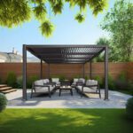 Aluminium Bioclimatic Sliding Louvers Pergolas for Outdoor