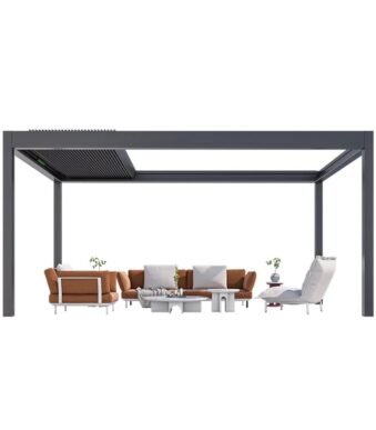 Aluminium Bioclimatic Sliding Louvers Pergolas for Outdoor