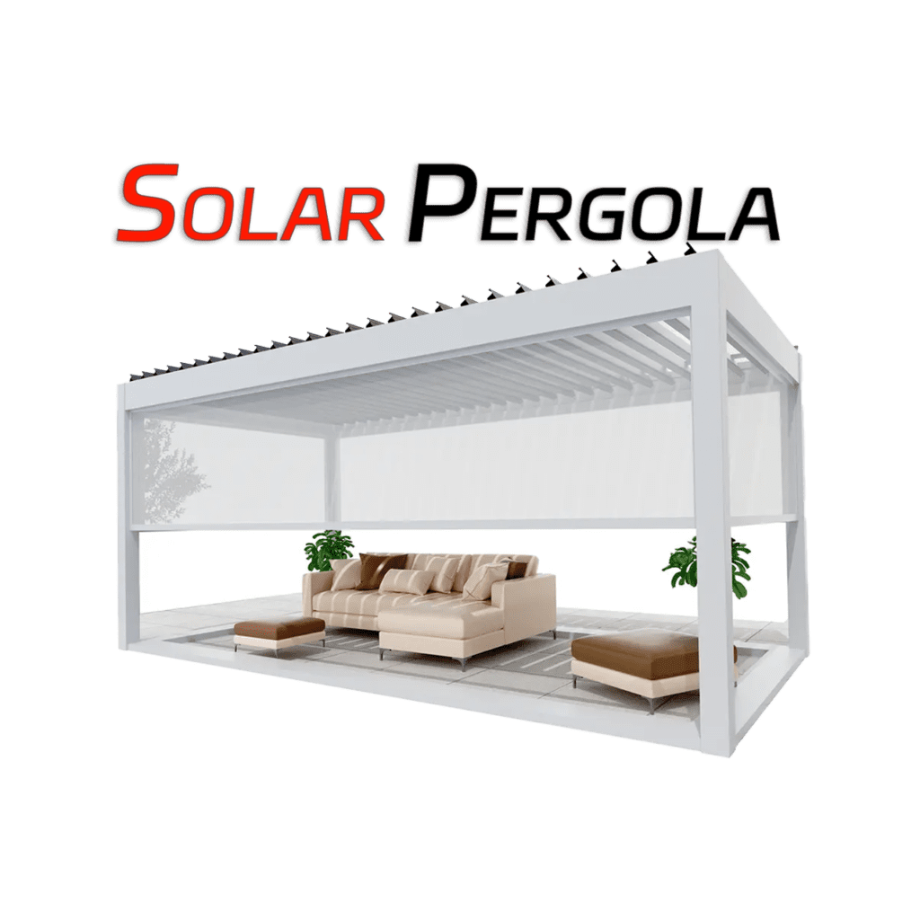 Aluminum Motorized Solar Louver Pergola