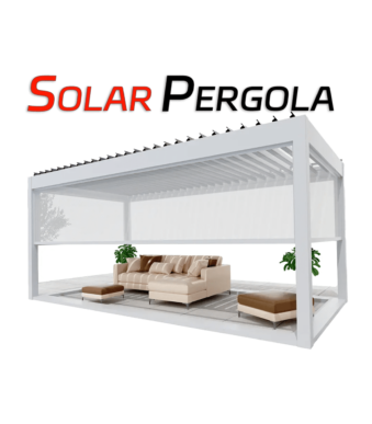 Aluminum Motorized Solar Louver Pergola