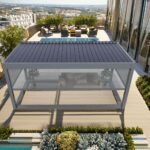 Aluminum Motorized Solar Louver Pergola
