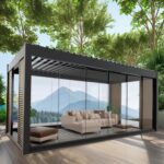 Aluminum Motorized Solar Louver Pergola
