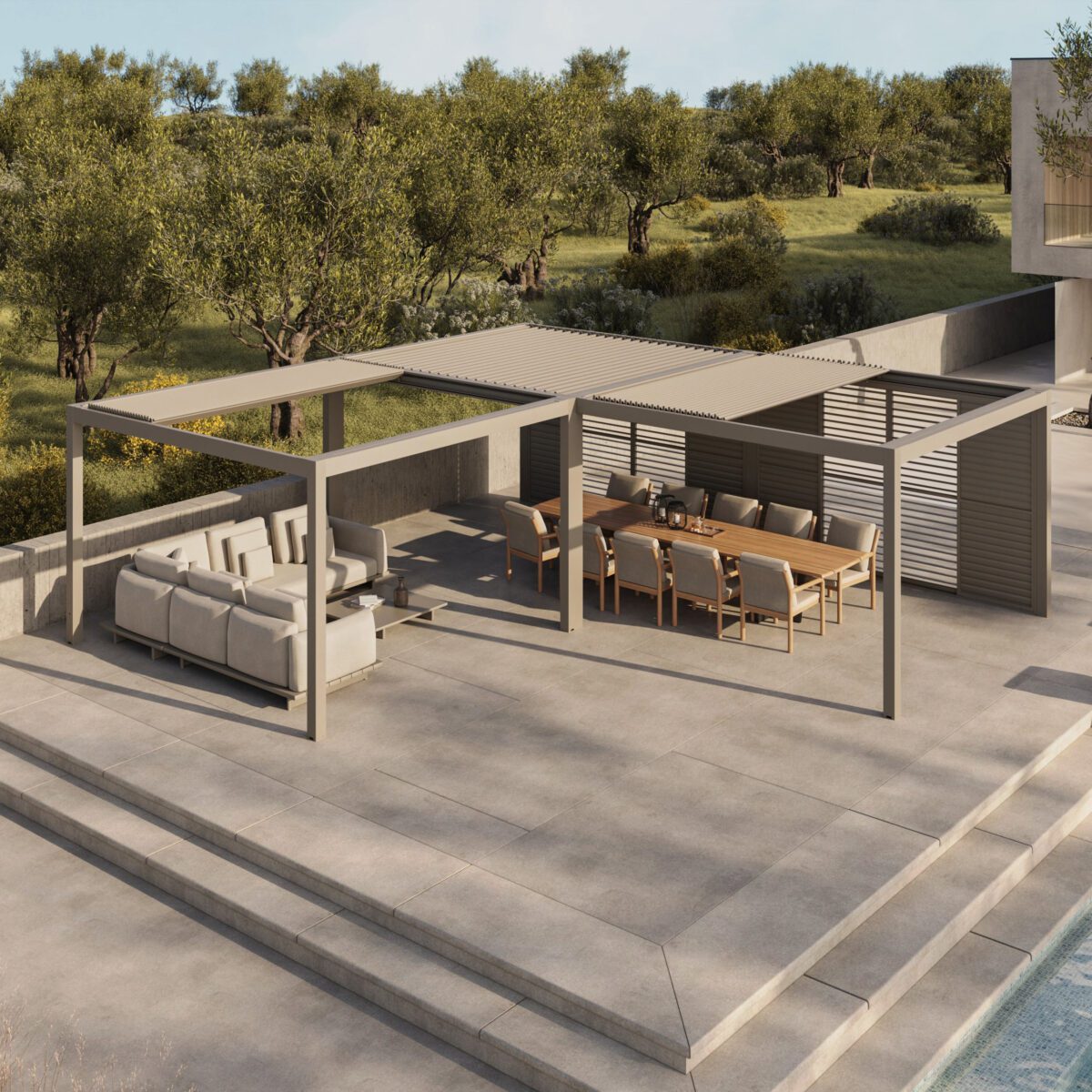 Electric Motorized Exterior Louvered Pergola