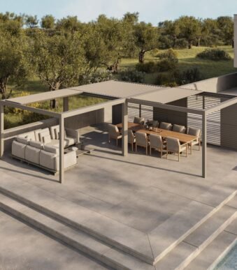 Electric Motorized Exterior Louvered Pergola