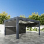 Motorized Aluminium Louver Retractable Bioclimatic Pergola