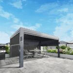 Motorized Aluminium Louver Retractable Bioclimatic Pergola