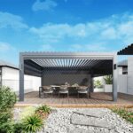 Motorized Aluminium Louver Retractable Bioclimatic Pergola