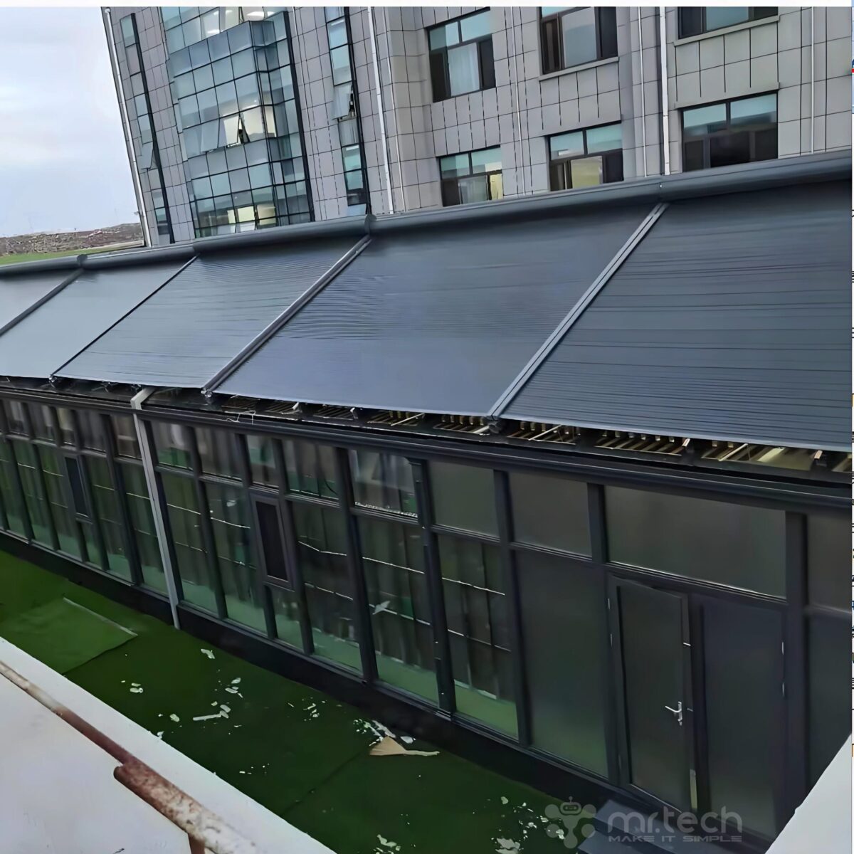 Octagonal Shape Motorized Horizontal Aluminium roller shutter for outdoor