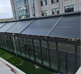 Octagonal Shape Motorized Horizontal Aluminium roller shutter for outdoor
