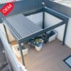 Outdoor Waterproof Retractable Folding Louvered Roof Pergola