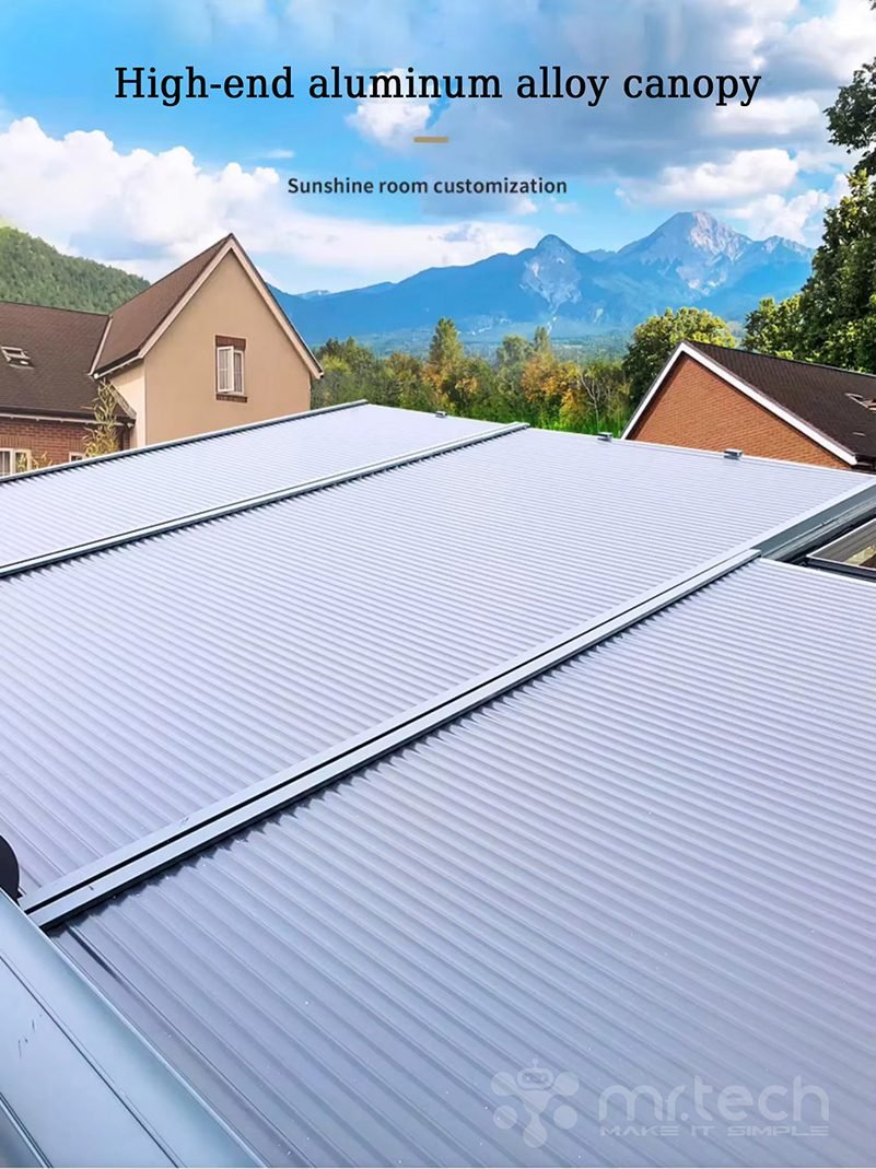 Plane Horizontal Aluminium Roller Shutter for Outdoor OTS Glass Roof