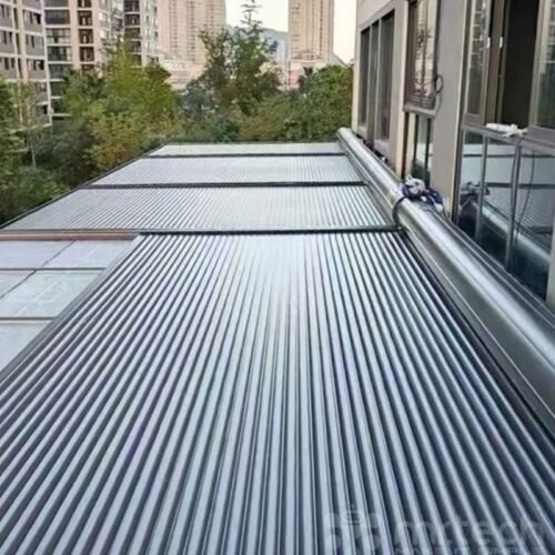 Plane Horizontal Roller Shutter for Outdoor OTS Glass Roof Aluminium