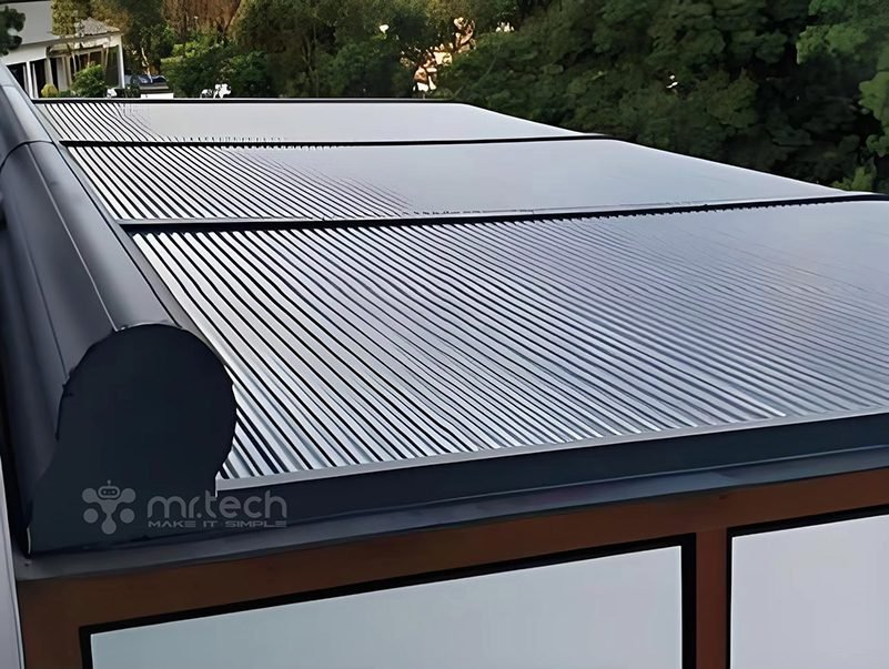 Plane Horizontal Aluminium Roller Shutter for Outdoor OTS Glass Roof