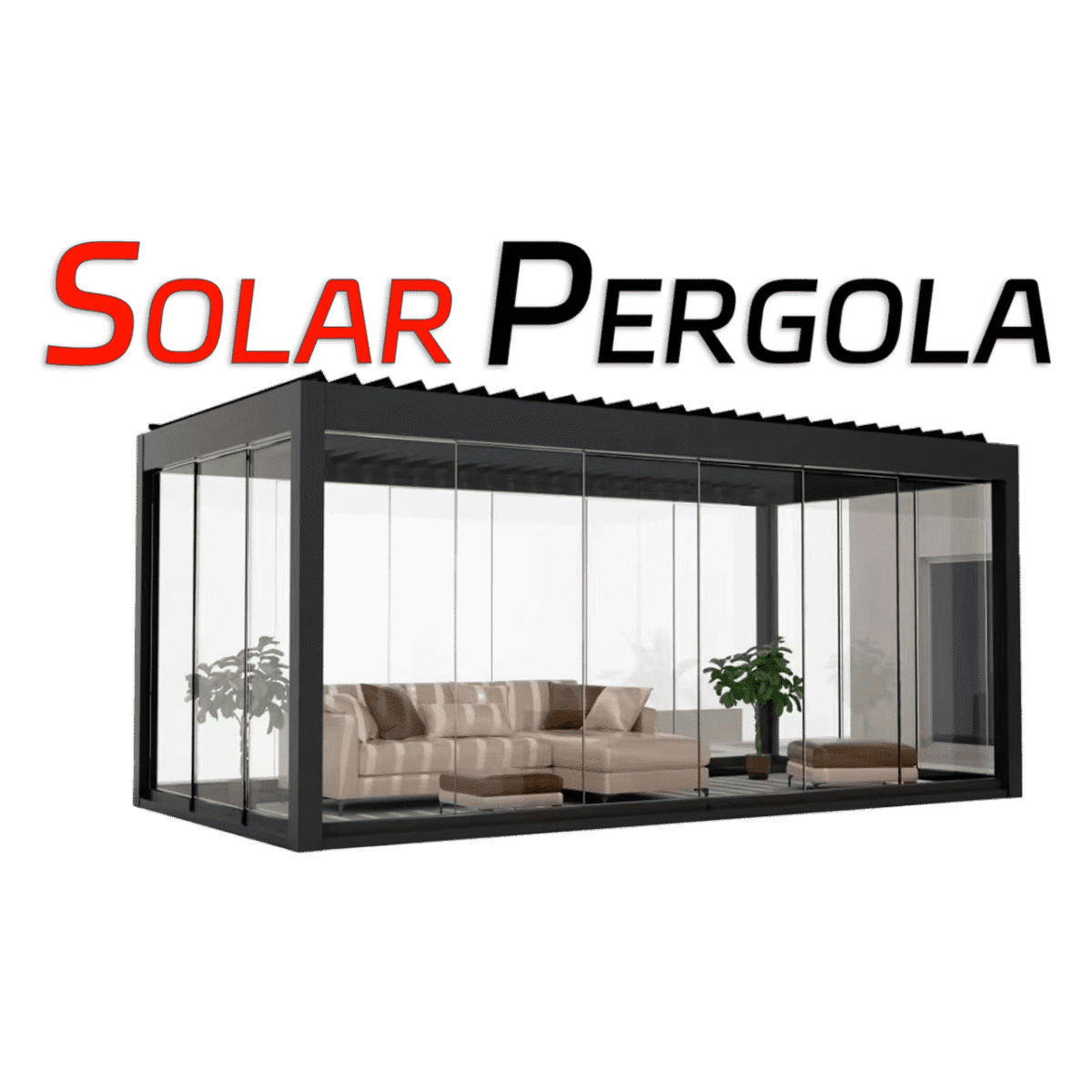 Solar Powered Louvered Roof Aluminum Pergola