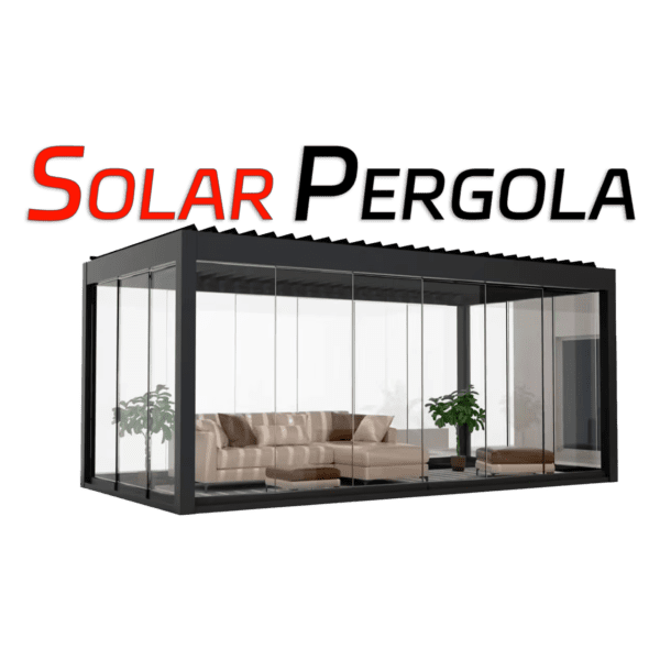 Solar Powered Louvered Roof Aluminum Pergola