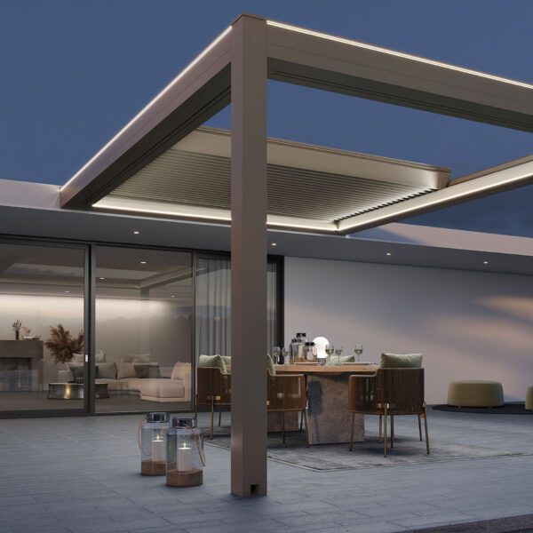 Storm Proof Motorized Retractable Louver Pergola