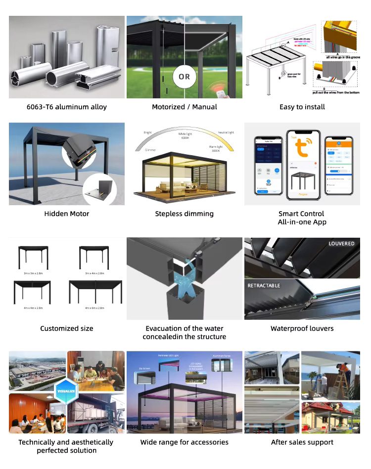 Aluminum Alloy Profile Metal Transom Upright Raw Materials Aluminum Pergola