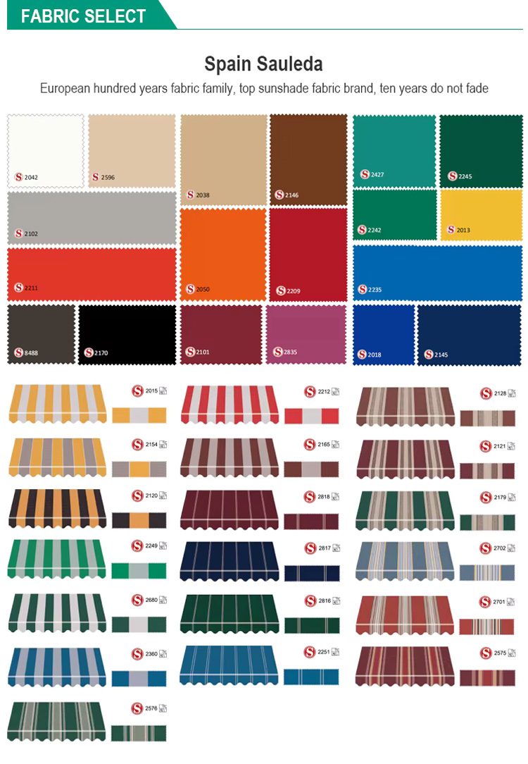 Automatic Retractable Acrylic Fabric Roof Canopy