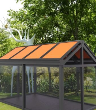 Automatic Retractable Acrylic Fabric Roof Canopy