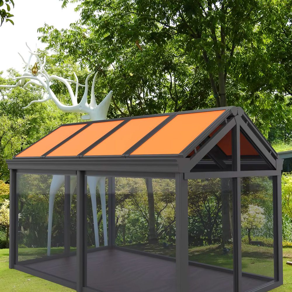 Automatic Retractable Acrylic Fabric Roof Canopy