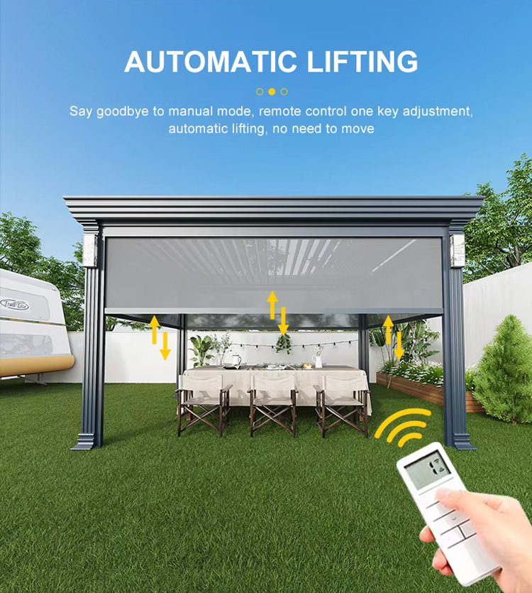 Automatic Smart Roof Electric Gazebo Bioclimatic Pergola