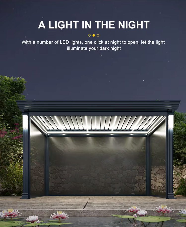 Automatic Smart Roof Electric Gazebo Bioclimatic Pergola