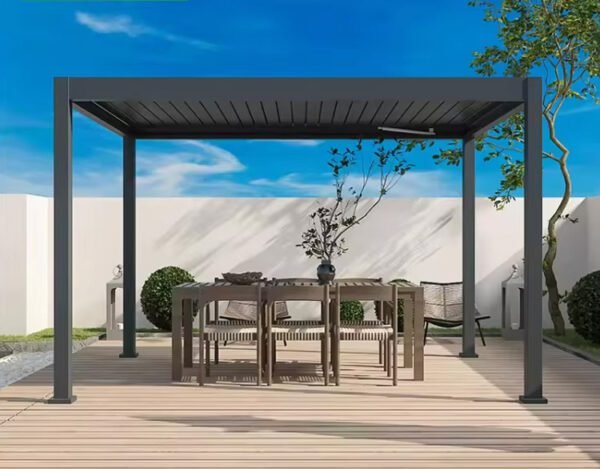 Automatic Smart Roof Outside Lourved Aluminum Pergola Design