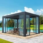 Bioclimatic Exterior Motorized Louvered Aluminium Pergola