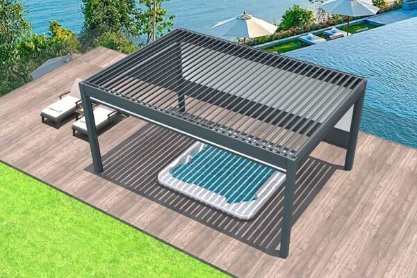 Bioclimatic Exterior Motorized Louvered Aluminium Pergola
