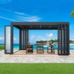 Bioclimatic Exterior Motorized Louvered Aluminium Pergola