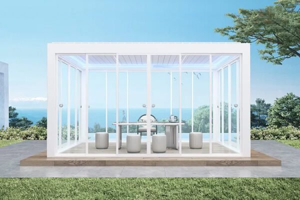 Bioclimatic Exterior Motorized Louvered Aluminium Pergola