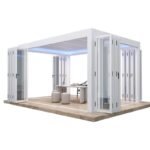 Bioclimatic Exterior Motorized Louvered Aluminium Pergola