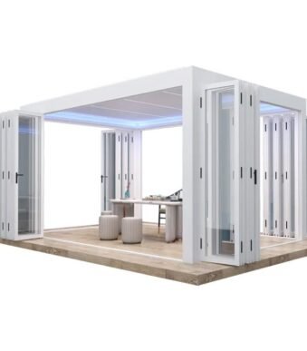 Bioclimatic Exterior Motorized Louvered Aluminium Pergola