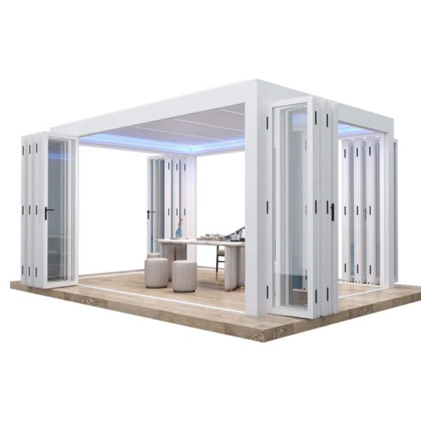 Bioclimatic Exterior Motorized Louvered Aluminium Pergola